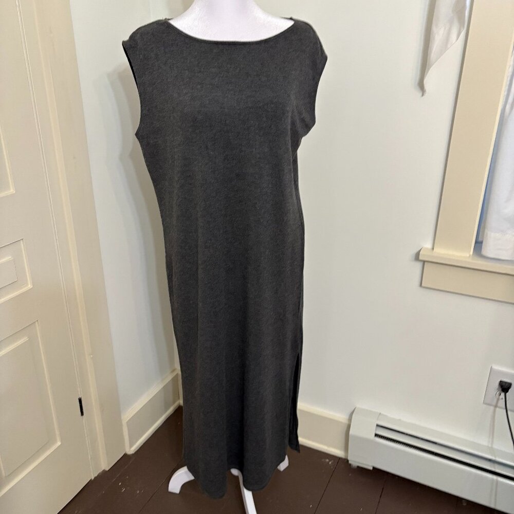 Dark Gray Heathered Shift Dress by Everly, Size Medium